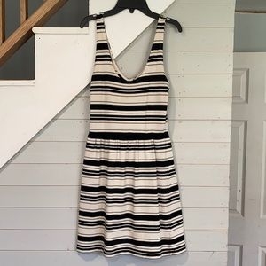 Black and cream striped dress